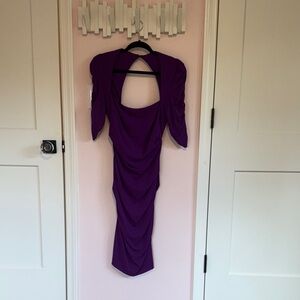 Nicole Miller Backless Purple Dress